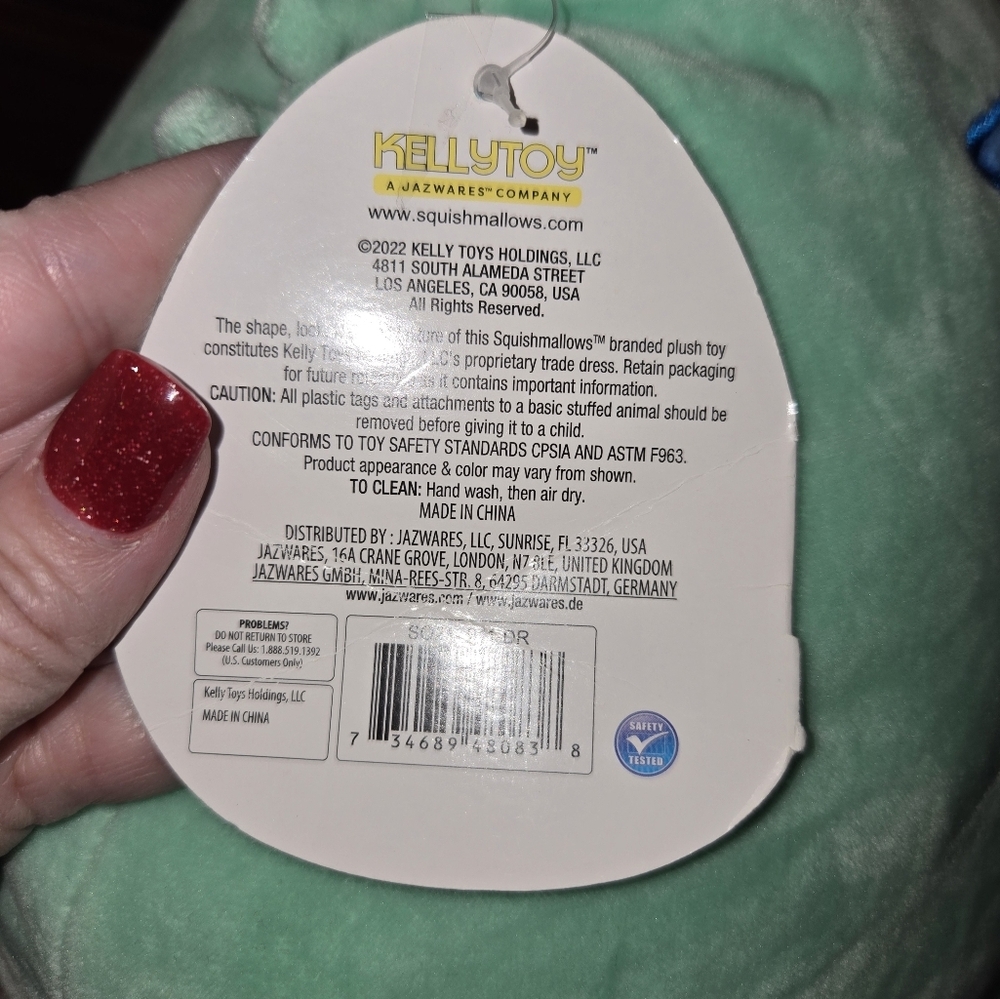 Squishmallow Abe The Bearded Dragon 11” Teal soft plush toy New with tags - Picture 3 of 8